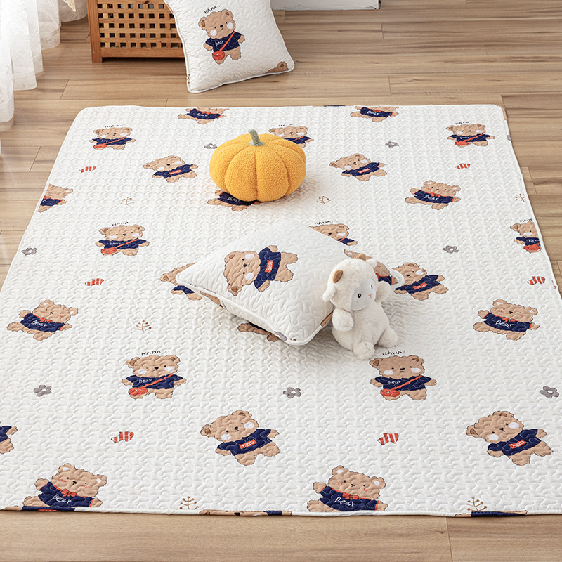 Cotton Baby Crawling Mat Children's Fabric Floor Mat Bedroom Floor Tatami Non-slip Cotton Mat Machine Washable