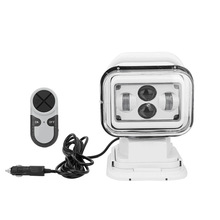 厂家直销新款龙版LED遥控探照灯60W 船用远程强光探照灯车载射灯