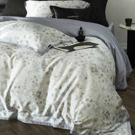 美式100支天丝棉四件套莱赛尔数码印花被套床单春夏凉感裸睡床品