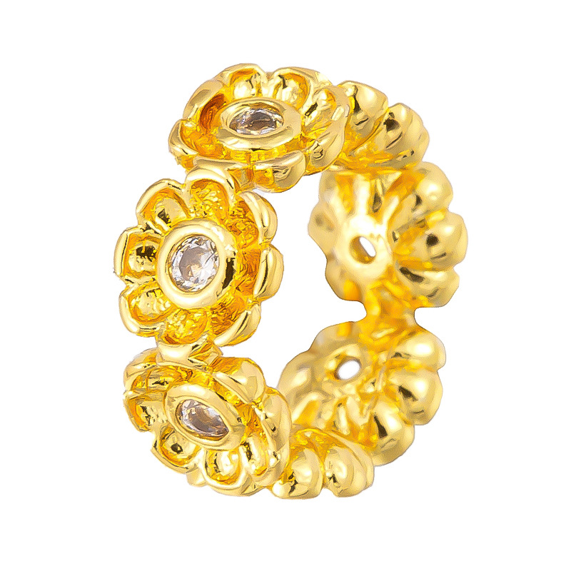 Colgante de cobre micro incrustado Gufasha oro goteo de aceite perlas de transferencia DiDi con perlas de acessorios de perlas huecas fábrica de perlas al por mayor