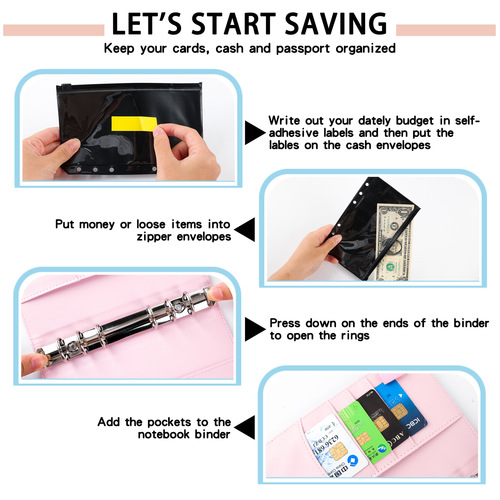 Cross-border special supply of colorful macarons a6 loose-leaf accounting notebook creative cash budget financial planning hand ledger