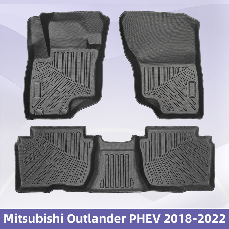 Aplicable a Mitsubishi Outlander PHEV 2018 - 2022 TPE Foot Pad 3D Backpack Pad