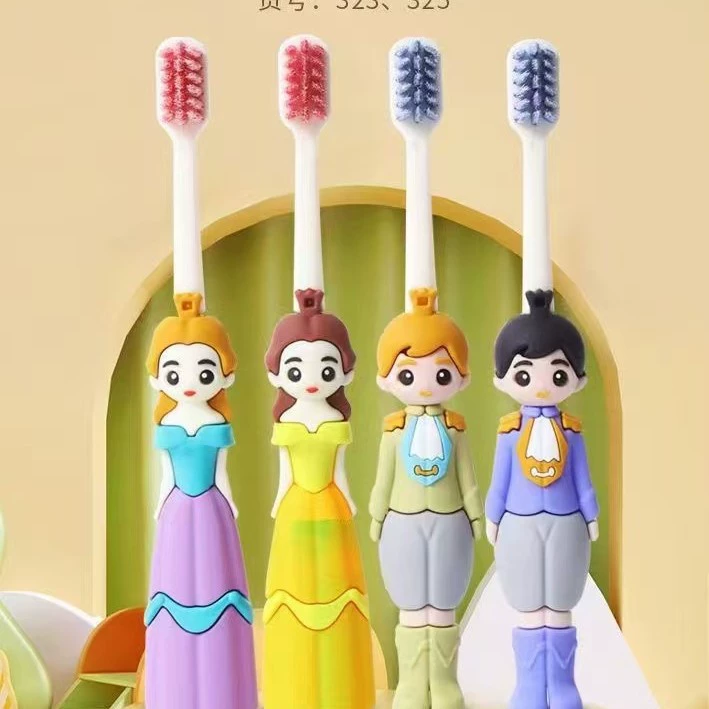 Детская спиральная мягкая зубная щетка оптом принцесса принц 3-12 лет мальчик девочка дома оптом