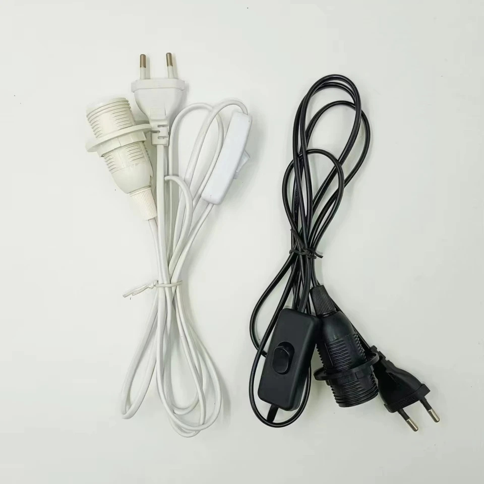 Cable de enchufe europeo Cable de interruptor de lámpara E14 Cable de cobre puro Cable de enchufe europeo Cable de enchufe E14 Cable de lámpara europeo