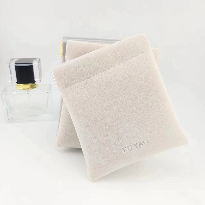 Бежевый двухсторонний бархатный автоматический закрывающий мешок шрапнель ювелирное ожерелье часы наушники кабель для передачи данных для удобного хранения