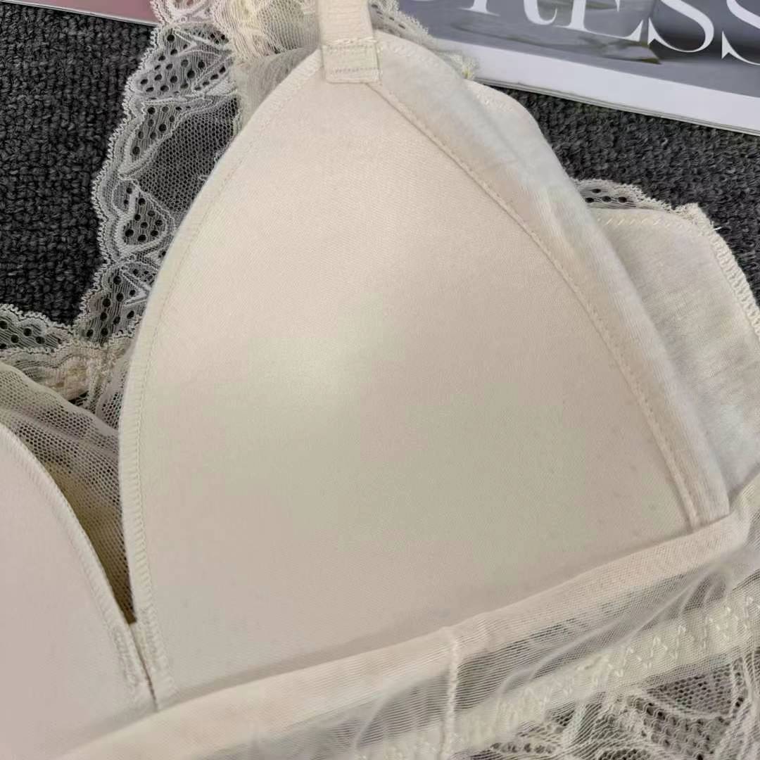 Nueva copa fija de encaje, chaleco de alta calidad, bra de yoga sin anillo de acero, ropa interior deportiva, mujer al por mayor