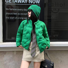 琪镌绘制轻薄冬季新款宽松立领羽绒服短款时尚简约女百搭保暖外套