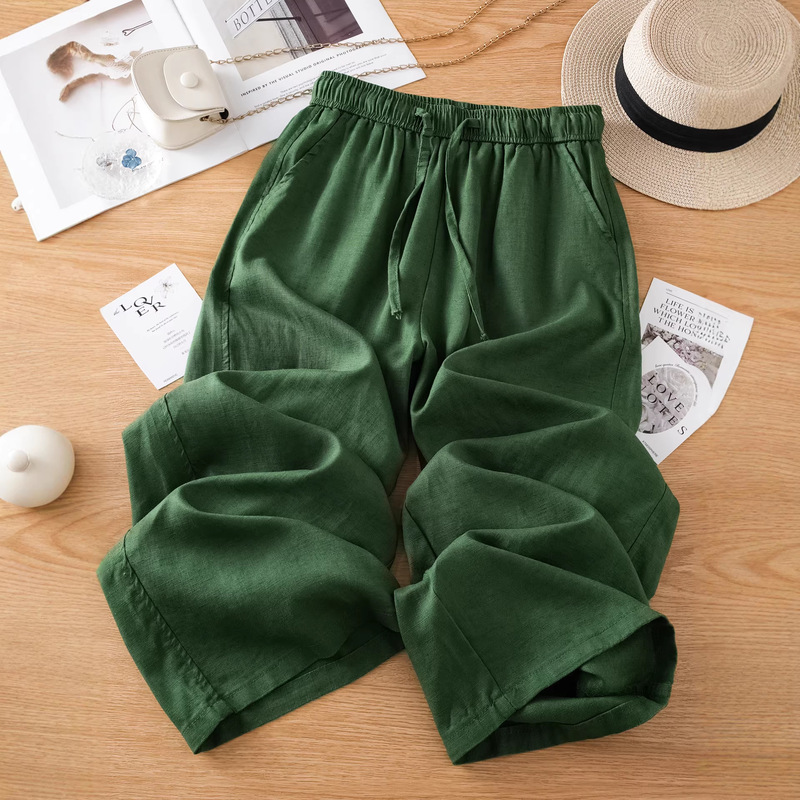 Summer's Most Stylish Thin Pants for Women 2026 New High-Waisted Tencel Linen Wide-Leg Pants Loose Straight Casual Pants