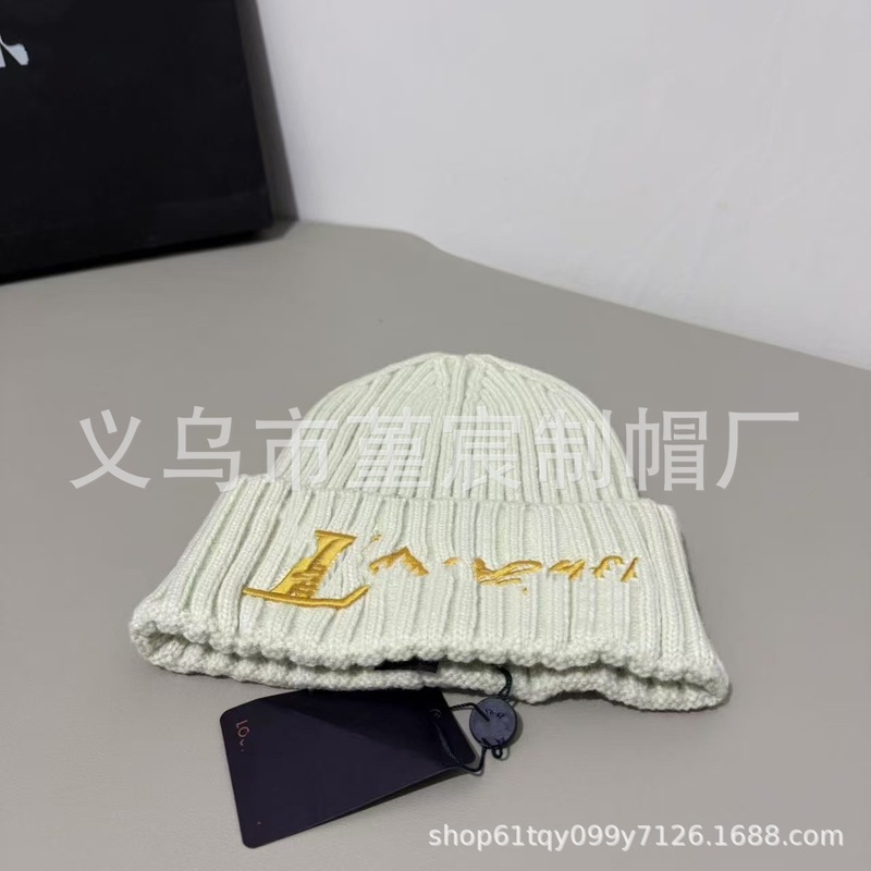 高版本L家秋冬新款大牌针织帽子女网红同款保暖护耳毛线帽冷帽男|undefined