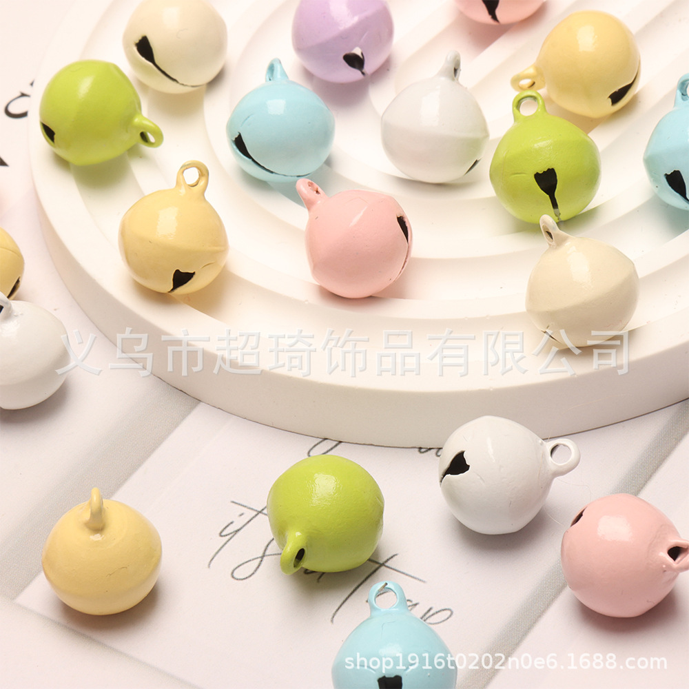 【マカロン色の鈴】14mmキャンディー色のベルペットペンダント首輪アクセサリーdiy手作りアクセサリー
