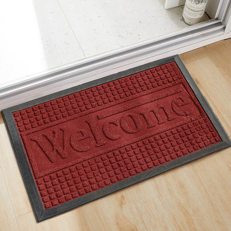 Estera de goma en relieve entrada del Hogar alfombra de piso desechable alfombra de raspado de barro estera antideslizante estera de la puerta