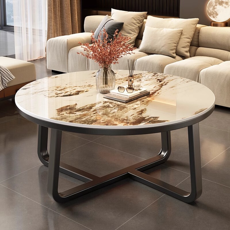 Special offer wholesale] Rock plate coffee table living room rental room simple modern small apartment light luxury tea table combination apartment
