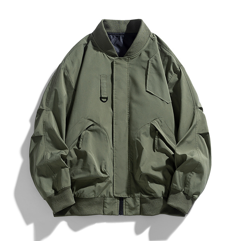M - 8XL chaqueta de hombre primavera y otoño chaqueta de moda de hombre suelta de moda americana ropa de béisbol casual hombre image 1