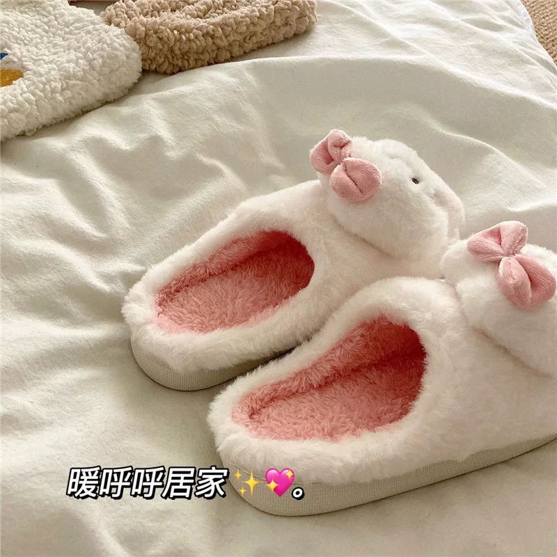 Звёздный котёнок ~!Мягкий милый молочный, Хуохуо домашние Баотоу хлопковые тапочки женские ин, зимний тёплый меховые тапочки