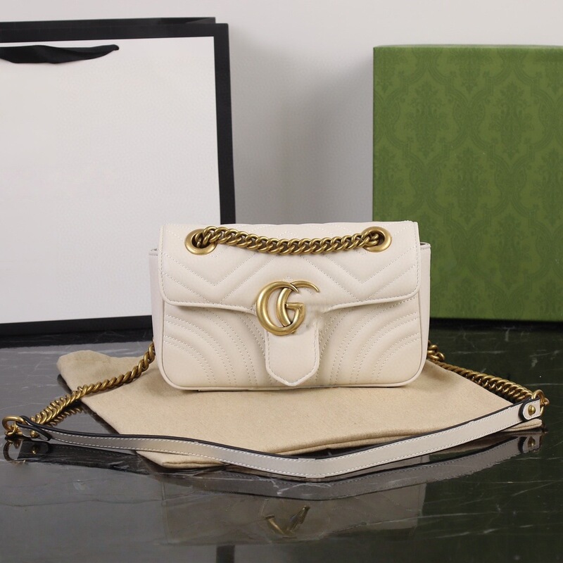 26 New Double g Marmont Bag Genuine Leather Heart-Shaped Marmont Chain Bag Crossbody Bag 1955 Saddle Bag Monogram Women's Bag 26 New Double g Marmont Bag Genuine Leather Heart-Shaped Marmont Chain Bag Crossbody Bag 1955 Saddle Bag Monogram Women's Bag