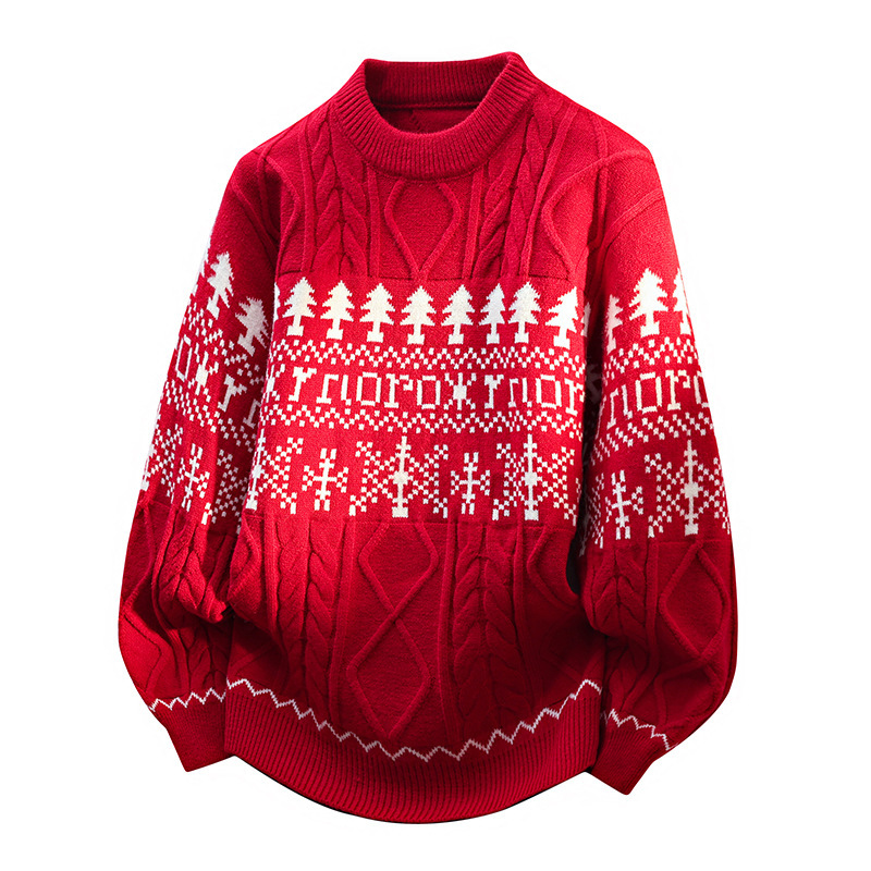 Red Half-Turtleneck Sweater for Men, Autumn and Winter Warm Wool Sweater, Christmas Knitwear in Beige, Black, Gray Red Half-Turtleneck Sweater for Men, Autumn and Winter Warm Wool Sweater, Christmas Knitwear in Beige, Black, Gray