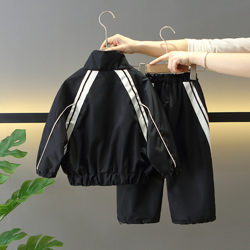 7669 Traje de primavera para niños 2025 Nuevo estilo Estilo occidental Ropa de primavera y otoño para niños Traje deportivo de dos piezas Traje de dos piezas para bebés