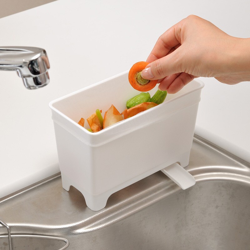 Kitchen Trash Bin Sink Side Kitchen Waste Drain Bucket Food Residue Soup Filter Drain Bin Storage Bucket
