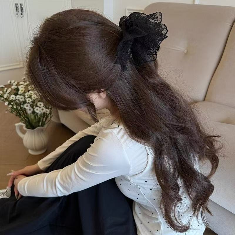 2025新款韩系蕾丝发圈女高级感洋气时尚头花裙摆大肠发圈发绳发饰|undefined
