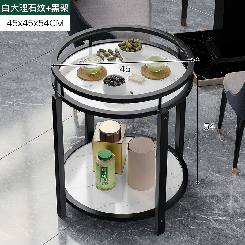 Mesa de Mahjong mesa lateral estante de té de doble capa redonda sala de ajedrez dedicado Cenicero mesa de té Mahjong mesa lateral pequeña mesa de té