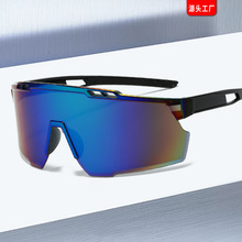 2025新款户外登山骑行太阳镜防紫外线护目镜防风沙一体式墨镜批发