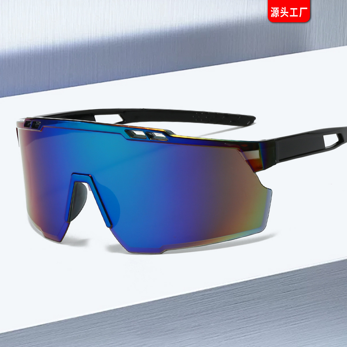 2025新款户外登山骑行太阳镜防紫外线护目镜防风沙一体式墨镜批发