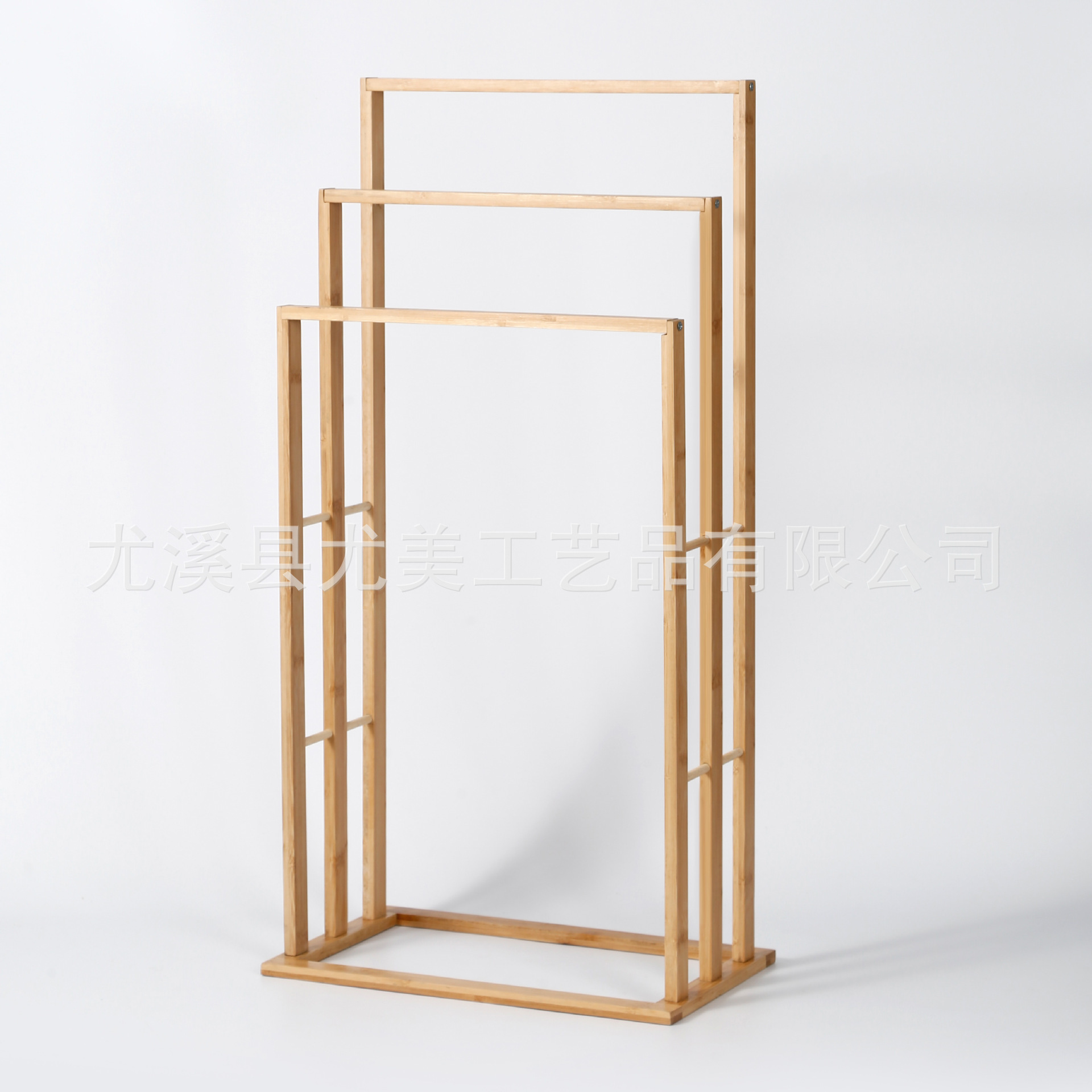 Toallero de bambú Toallero de piso de baño simple Estante de baño extraíble Estante de baño Soporte de trapo sin perforación