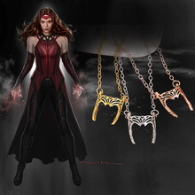 歐美影視 緋紅女巫發箍項鏈 猩紅女巫 旺達COS吊墜服裝配飾