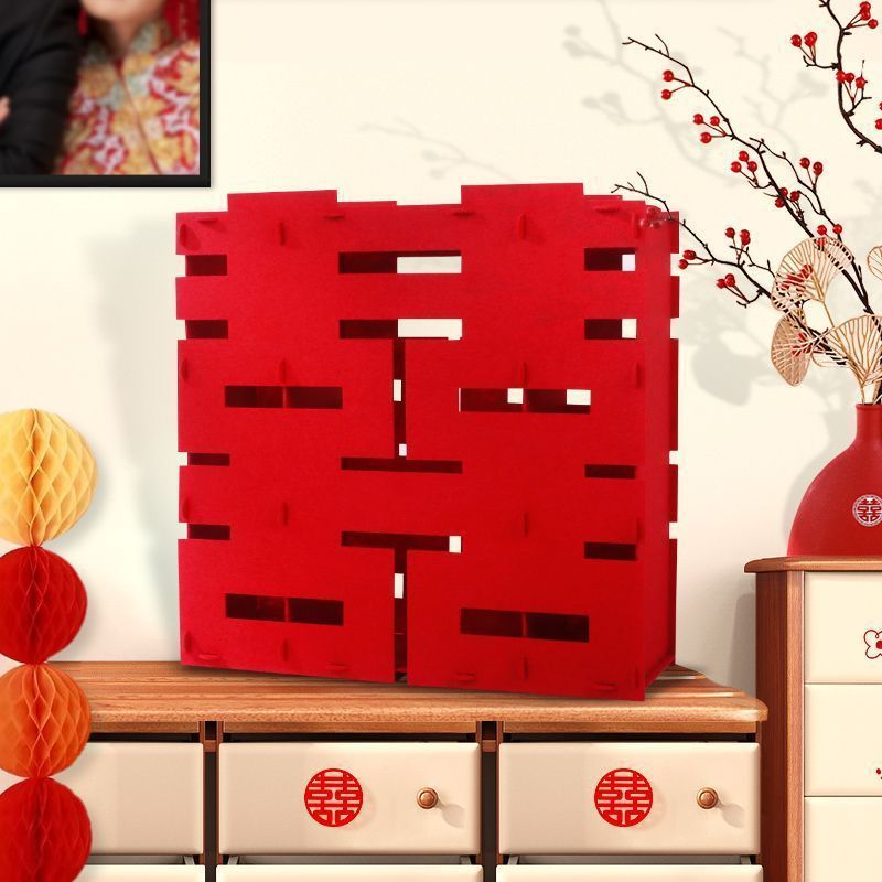 結婚式の立体的なハッピーワードの装飾品、結婚式の部屋のレイアウト、ダブル図のステッカー、新しい家の寝室、リビングルームの装飾、結婚式用品|undefined