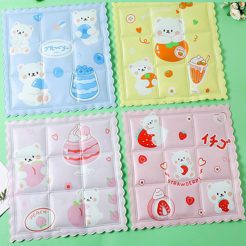 Summer New Cartoon Pet Dog Mat Cooling Pad Car Gel Seat Cushion Cooling Asshole Pad Transparent Ice Crystal Ice Pad