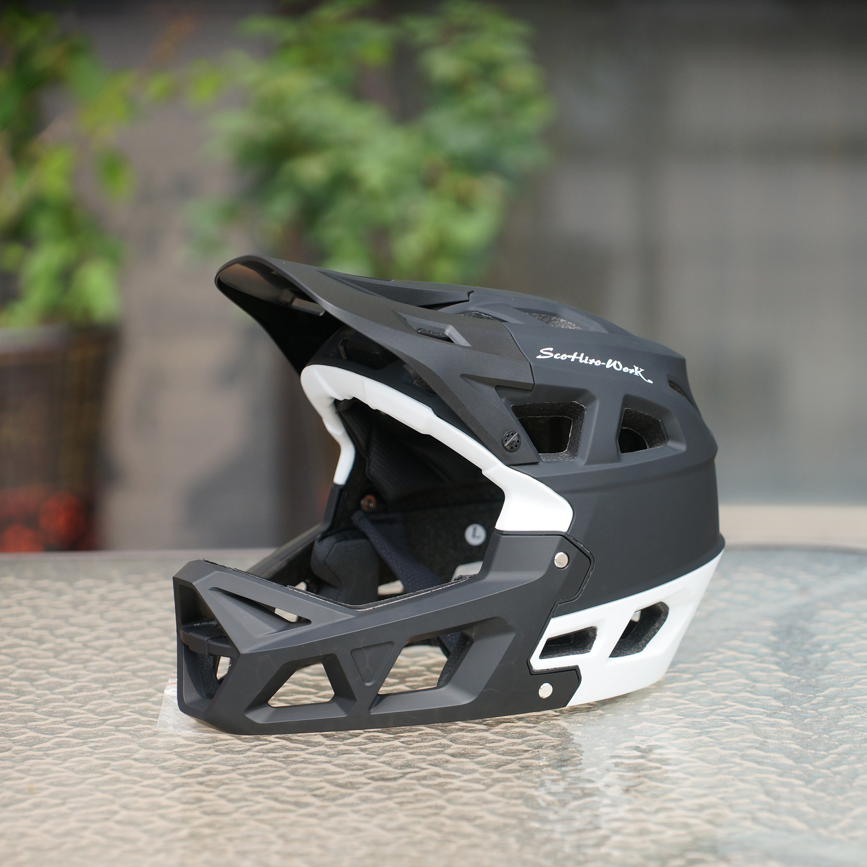 SCOHIROWORK bicicleta de montaña DH cuesta abajo BMX ultra-ligero AM cross-country casco completo casco de equitación