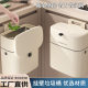 Kitchen wall-mounted trash can Household high-looking bathroom gap large square with lid punch-free paper basket flip