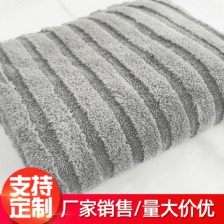 现货供应拖把黑色灰色加捻布抽条单珊定制毛巾地垫加捻布抽条单珊