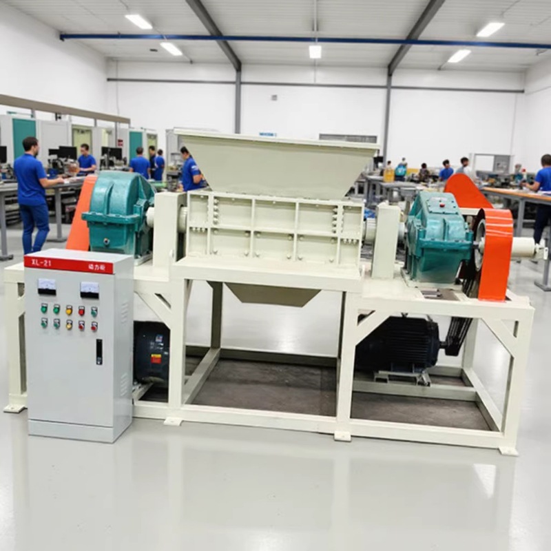 小型塑料编织袋撕碎机 双轴废旧渔网薄膜撕碎机 管材粉碎机