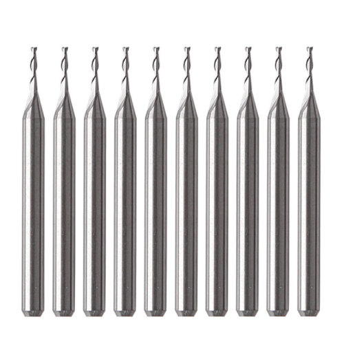 10-Piece Set Double-Edged Milling Cutter 1x7mm Tungsten Carbide Milling Cutter Acrylic Deburring Engraving Machine Bit Wholesale