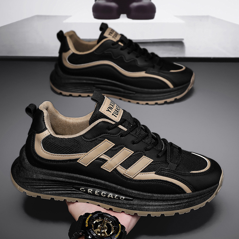 Zapatos de hombre 2026 primavera nueva tendencia versátil explosión zapatos de papá suela gruesa resistente al desgaste transpirable zapatos deportivos casuales de estudiantes