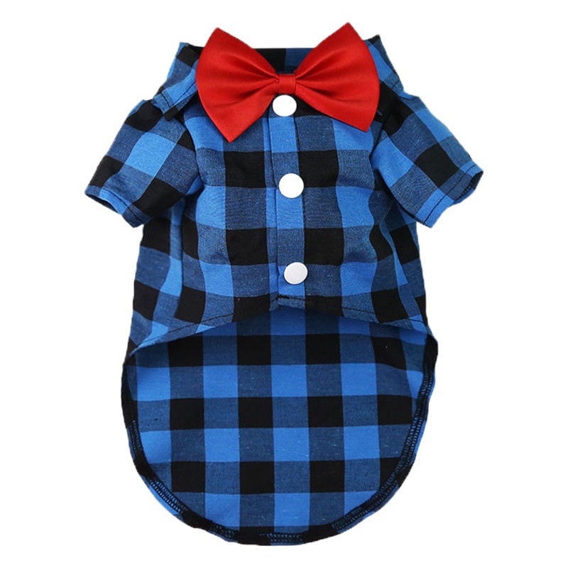 Perro camisa a cuadros traje vestido de boda oso peluche pequeño mediano y grande perro ropa para mascotas gato suministros