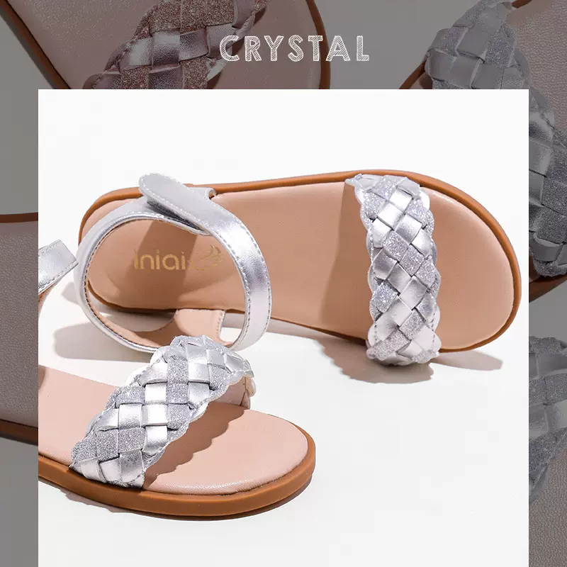 kids shoes厂家定制超纤夏季女童凉鞋软底公主童鞋魔术贴儿童鞋子
