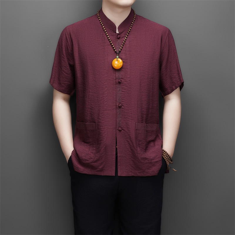 New Chinese-Style Traditional Tang Suit Set, Breathable and Comfortable, Top and Pants Can Be Sold Separately, White Top, Beige Top