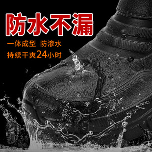 Waterproof Slip-On Wear-Resistant Work Shoes Mid-Calf Rain Boots Factory Assembly Line Water Shoes S153