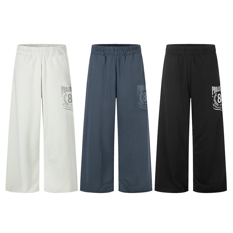 Tuochuan Ck6998 American-Style Letter Print Sports Sweatpants for Men and Women, Loose Fit, Slimming, Street Dance Wide-Leg Straight Casual Pants