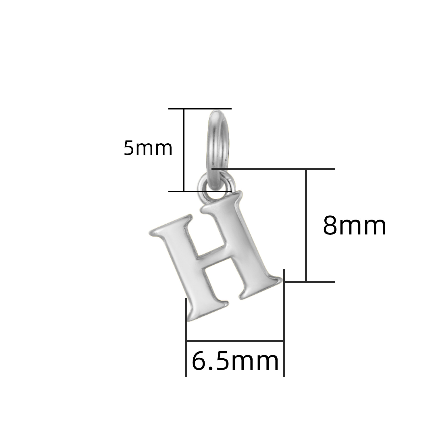 925 plata esterlina nuevo 26 carta collar de las mujeres simple nicho mini nombre inglés brillante plata colgante al por mayor