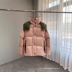 高版本蒙家parana羽皇织带拉链面包服连帽羽绒外套女士保暖羽绒服