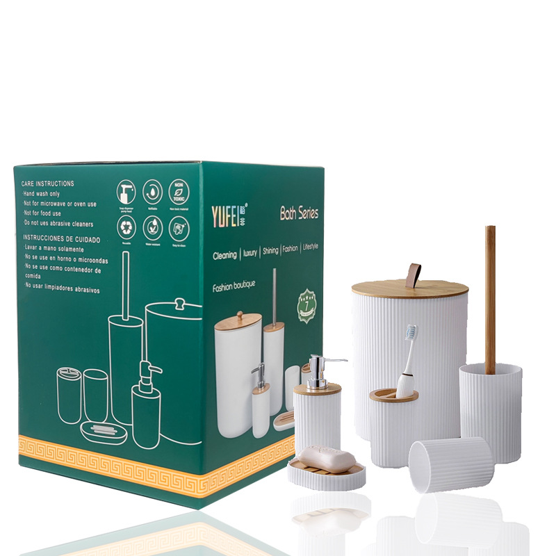 YUFEI YUFEI transfronterizo conjunto de seis piezas de baño baño cepillo de dientes taza caja de jabón set