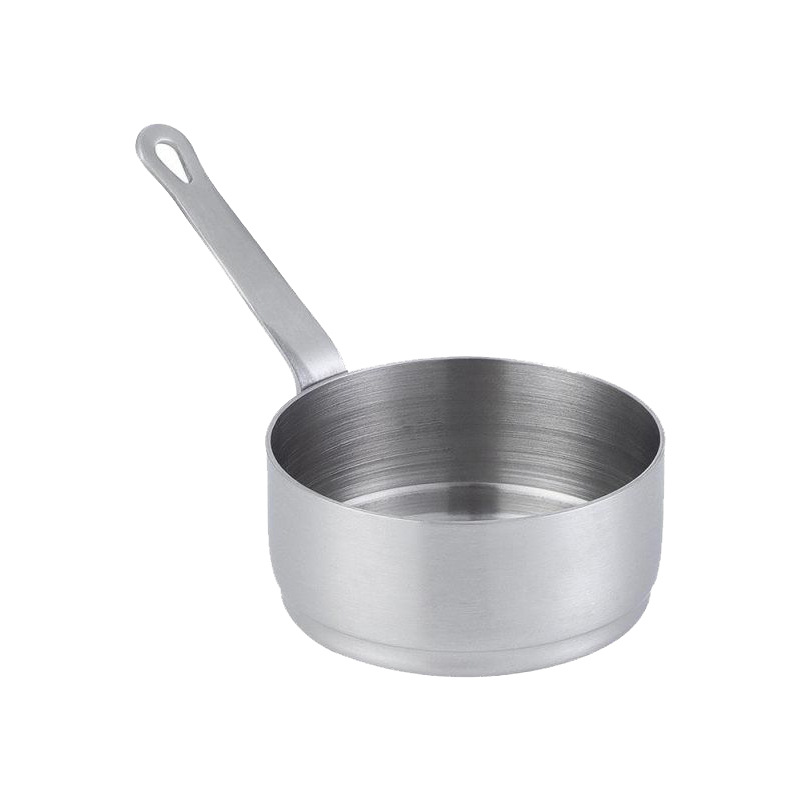 304 taza de salsa de acero inoxidable restaurante occidental filete taza de inmersión engrosada olla caliente salsa plato condimento taza con mango