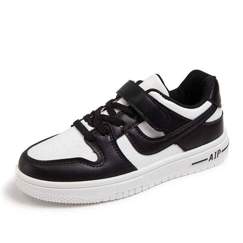 Zapatos blancos de primavera para niños color sólido Rendimiento del campus Zapatos de una sola capa Zapatos de mesa casuales Pequeños niños de secundaria Estudiantes de escuela primaria Fondo plano sólido