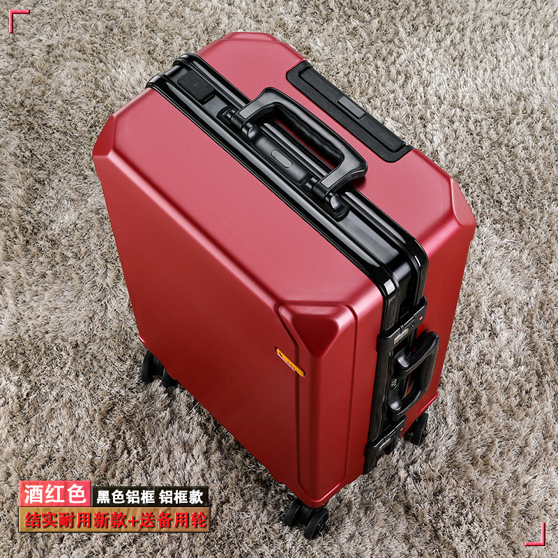 アルミフレームトロリースーツケース男性と女性のためのユニバーサルホイールスーツケース新しい大容量パスワードボックスビジネススーツケース学生|undefined
