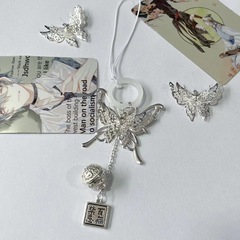 【百無禁忌】銀蝴蝶手機鏈掛件吊墜天官白衣禍世書包掛件學生配件