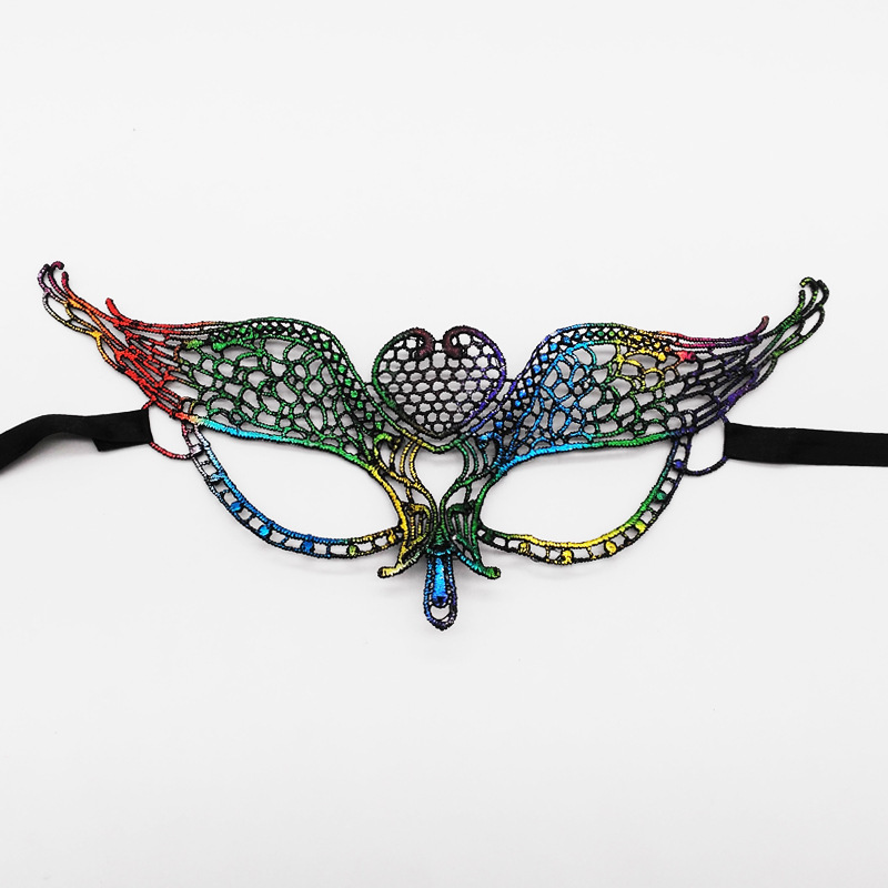 Máscaras de encaje transfronterizas, máscaras de encaje de fiestas de Halloween, máscaras de ojos especiales para carnaval de Halloween