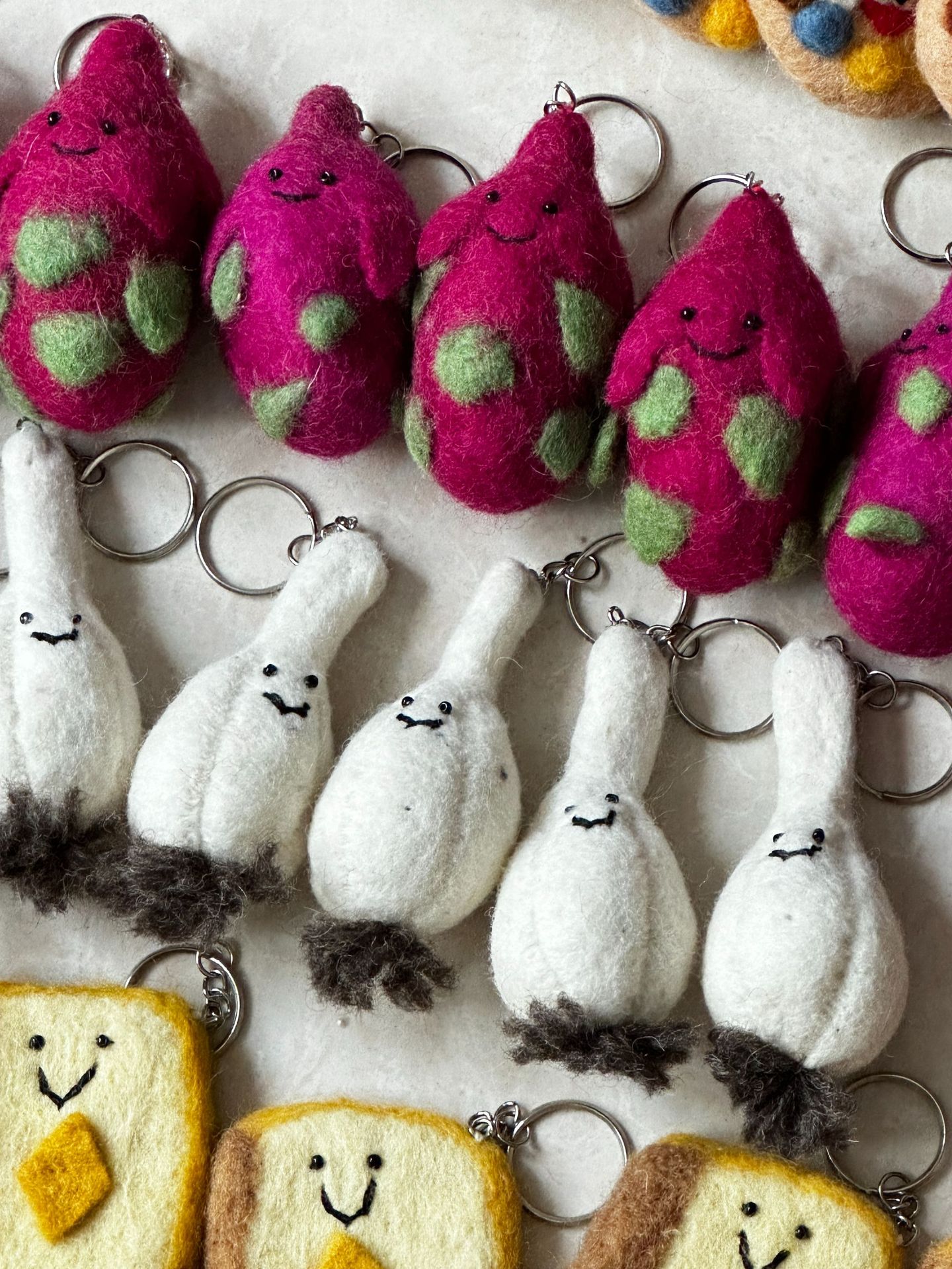 100g Weight Bag Pendant, Keychain Classification 1 Piece Quantity Holiday, Daily Occasion wool felt Material Fruit, Vegetable Pattern Cute Style 1 Piece Cute Fruit Vegetable Wool Felt Bag Pendant Keychain 24